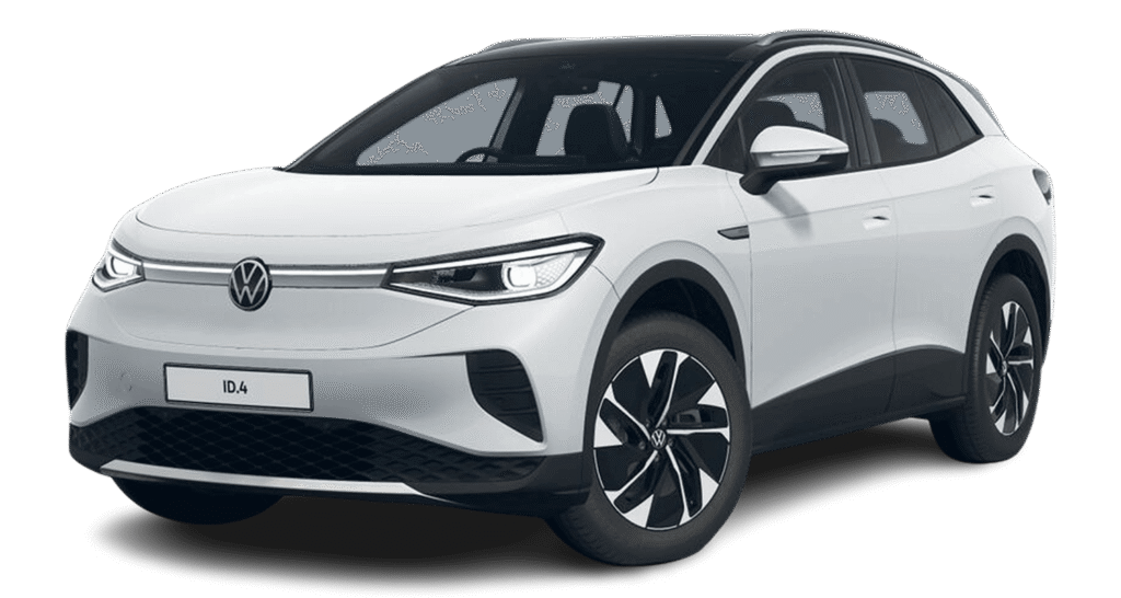 image of white ID 4 car