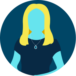 illustration of worker in larger grid of items