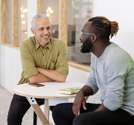 business people talking