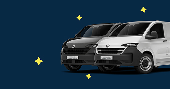 illustration of vans with stars around